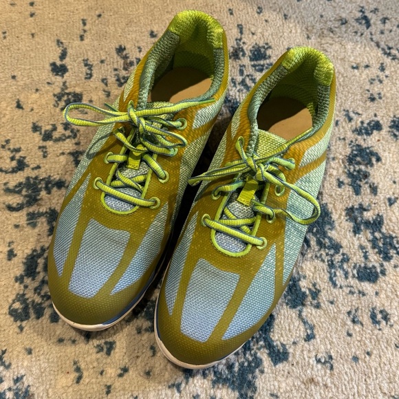 Footjoy Empower Spikeless Athletic Golf Shoe Womens Size 8 98001 Blue Yellow - Picture 1 of 8